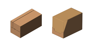 Caisses trottoir jointif et coiffe pour l'encaissage de beurre