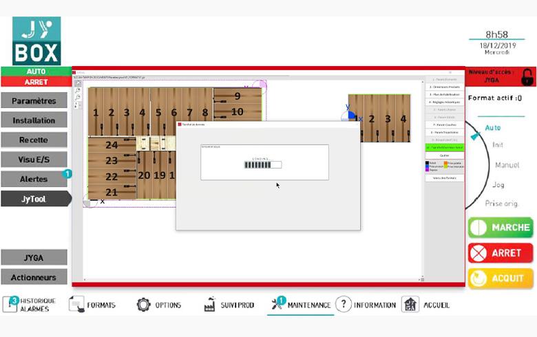 Transfert des plans de palettisation depuis le logiciel JY'TOOL vers le robot