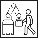 pictogramme cobotique noir
