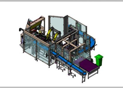 3d encaisseuse wrap robotisée de quatre-quarts