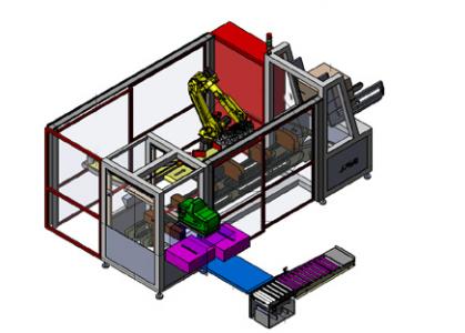 plan 3d d'une encaisseuse wrap-around de cartouches de gaz