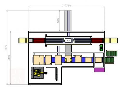 plan d'une encaisseuse automatique de couettes