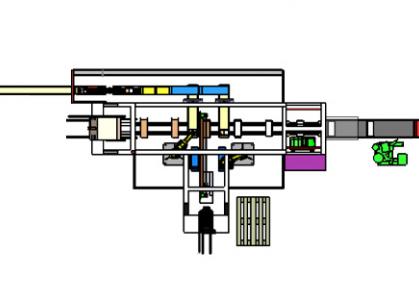 plan d'une wrappeuse de barquettes de boudins