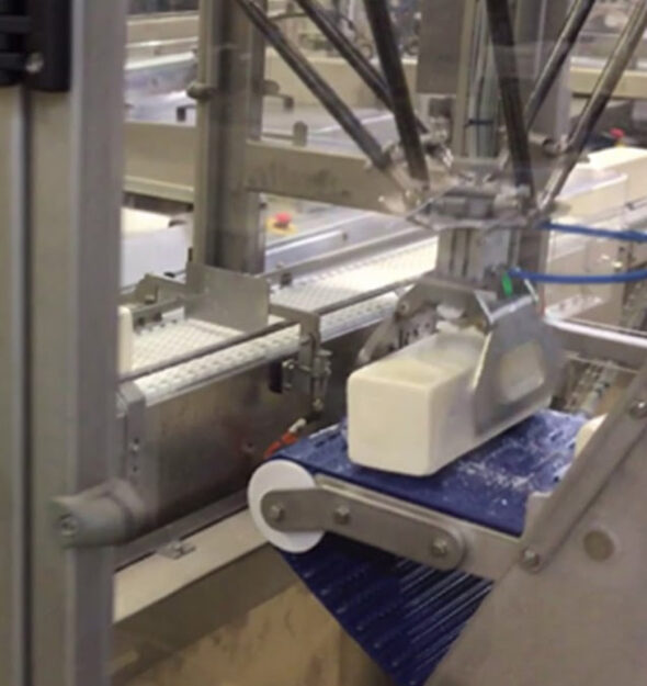 Chargement cubeuse de blocs de mozzarella - JYGA