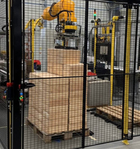 Palettiseur compact de caisses en bois | JYGA