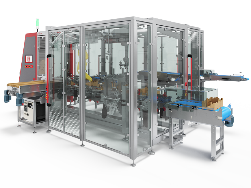 Encaisseuse wrap mise en caisse automatique - sortie caisses - JYGA